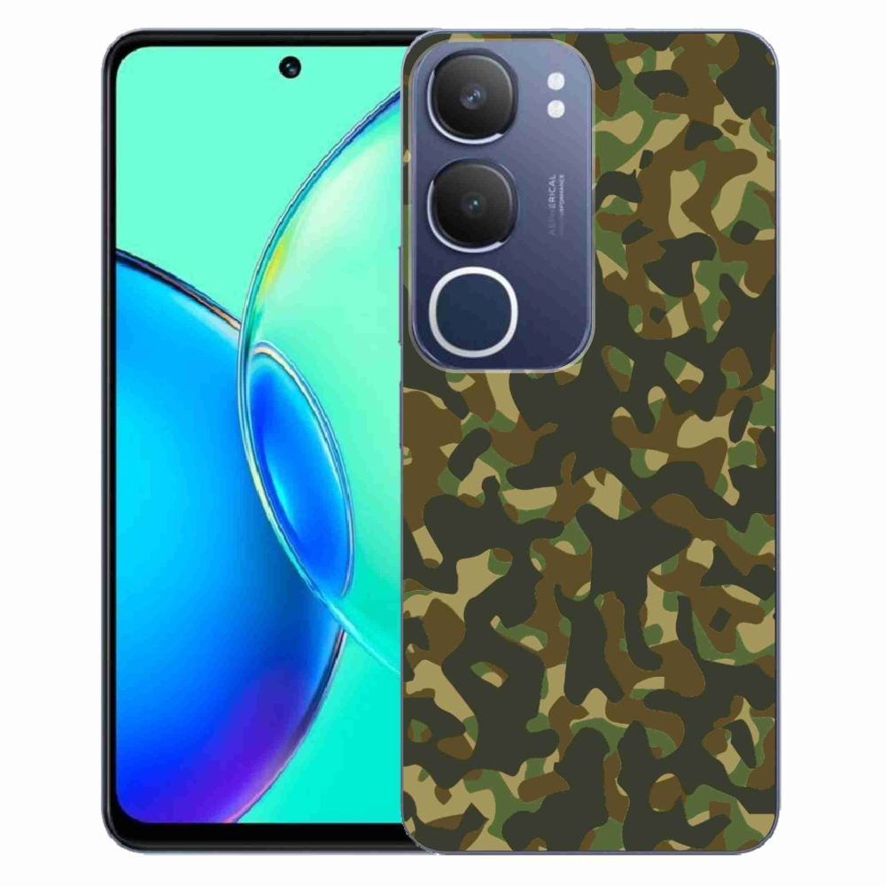 Gélový kryt mmCase na Vivo Y19s - maskáčový vzor 1