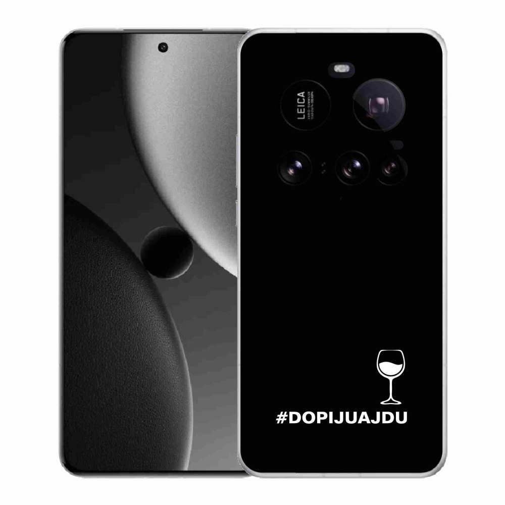 Gélový kryt mmCase na Xiaomi 15 Ultra - vínny motív čierne pozadie