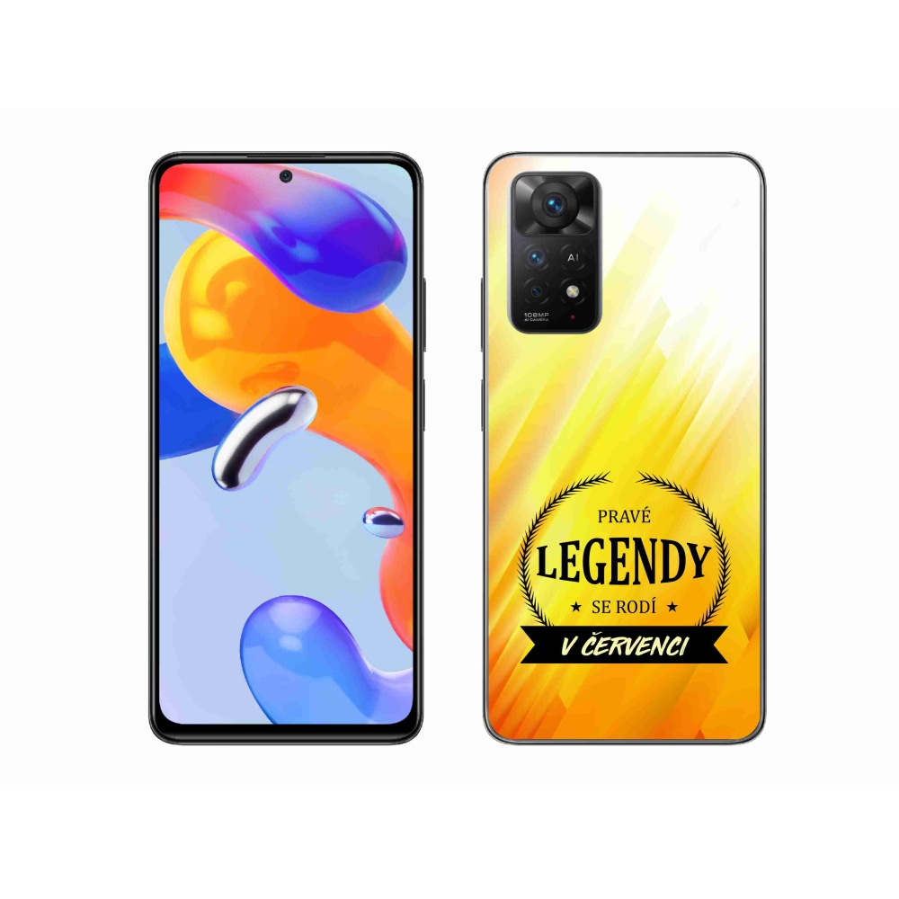 Gélový kryt mmCase na Xiaomi Redmi Note 11 Pro 4G/5G - legendy v júli žlté pozadie