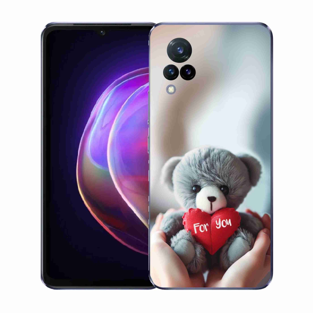 Gélový kryt mmCase na Vivo V21 4G/5G - medvedík pre zamilovaných