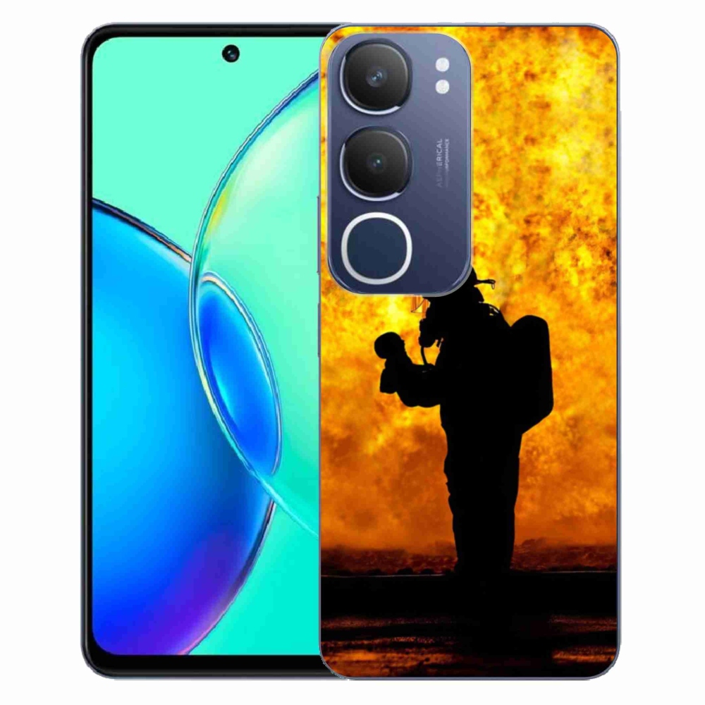 Gélový kryt mmCase na Vivo Y19s - hasič