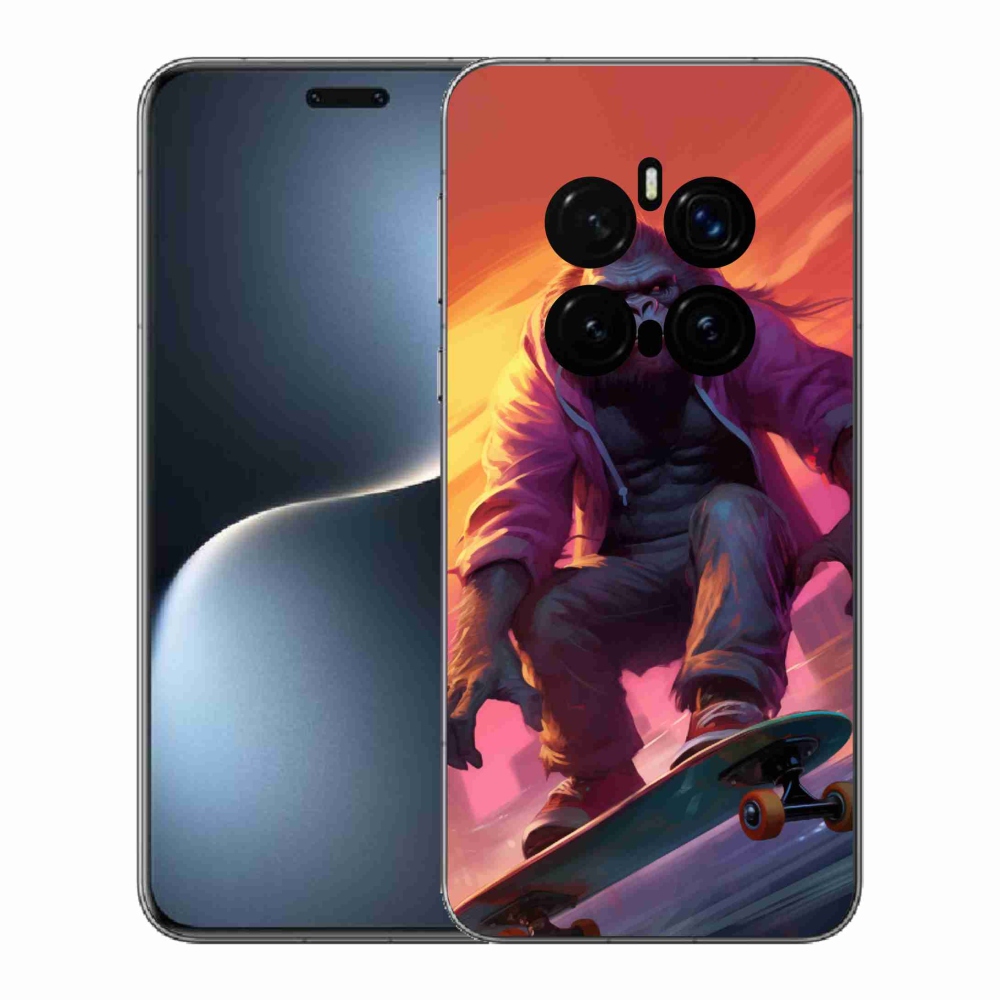 Gélový kryt mmCase na Honor Magic 7 Pro 5G - gorila na skateboarde
