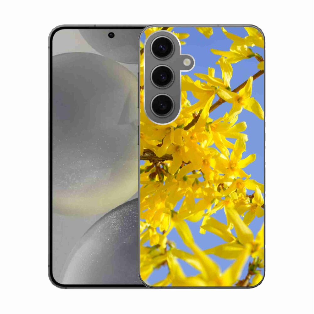 Gélový kryt mmCase na Samsung Galaxy S24 - žlté kvety