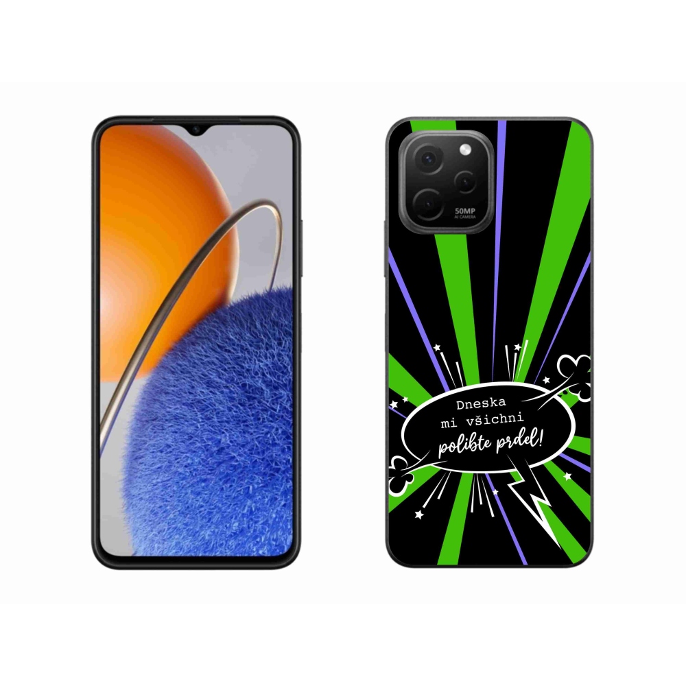 Gélový kryt mmCase na Huawei Nova Y61 - vtipný text 15 čierne pozadie