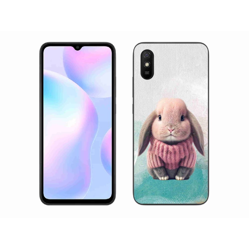 Gélový kryt mmCase na Xiaomi Redmi 9A - zajačik vo svetri