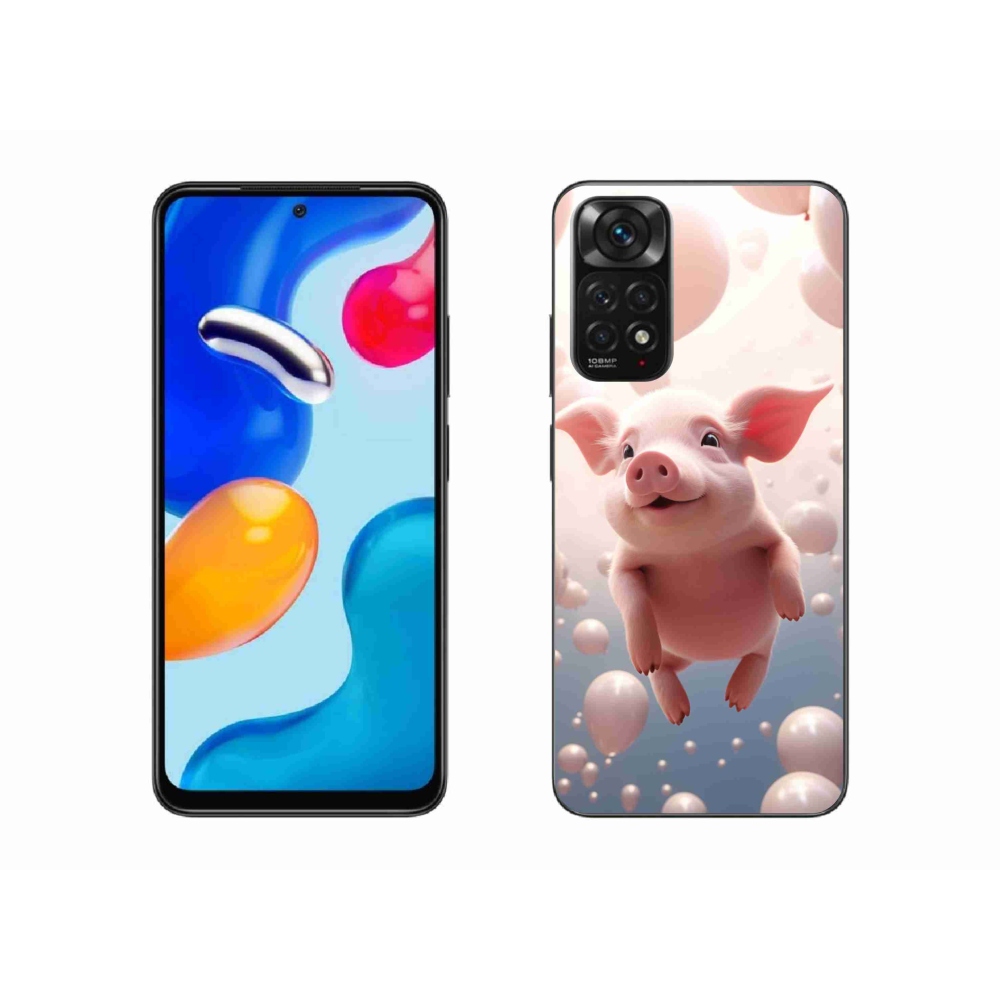 Gélový kryt mmCase na Xiaomi Redmi Note 11S 4G - prasiatko s balónikmi