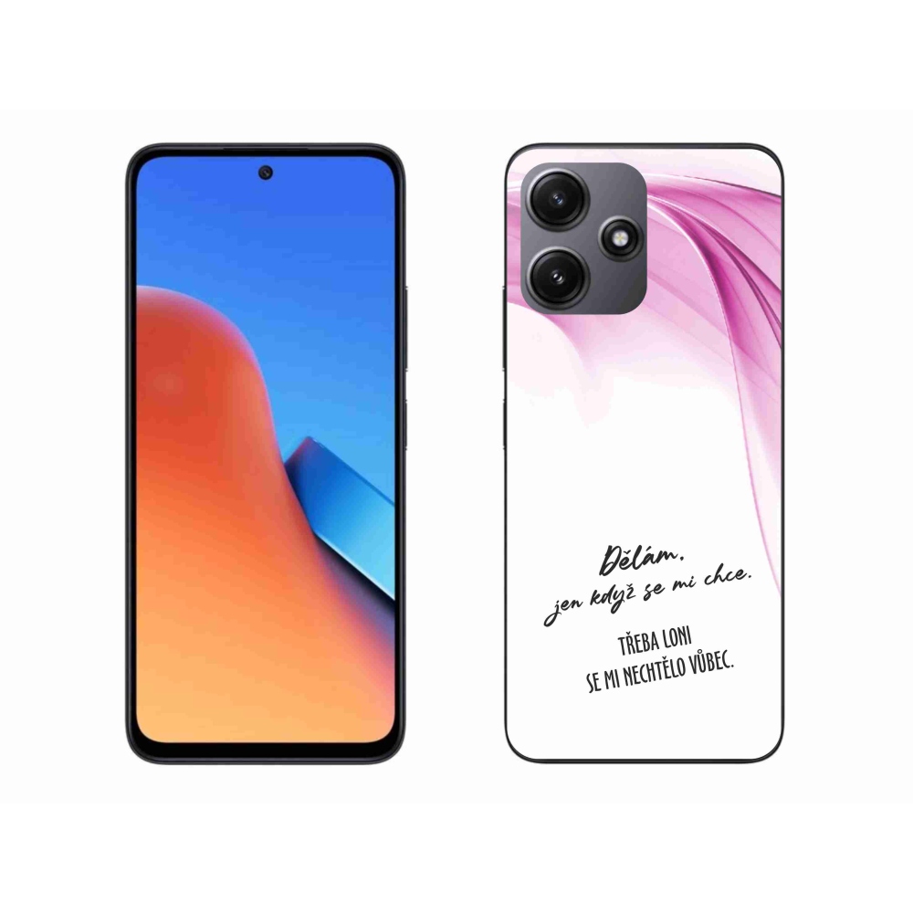 Gélový kryt mmCase na Xiaomi Redmi 12 5G - vtipný text 12 biele pozadie