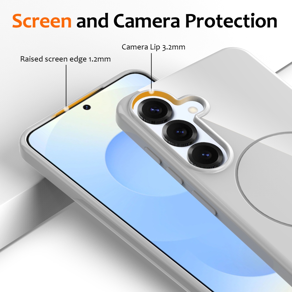 Carry gélový obal s MagSafe na Samsung Galaxy S25 FE - biely