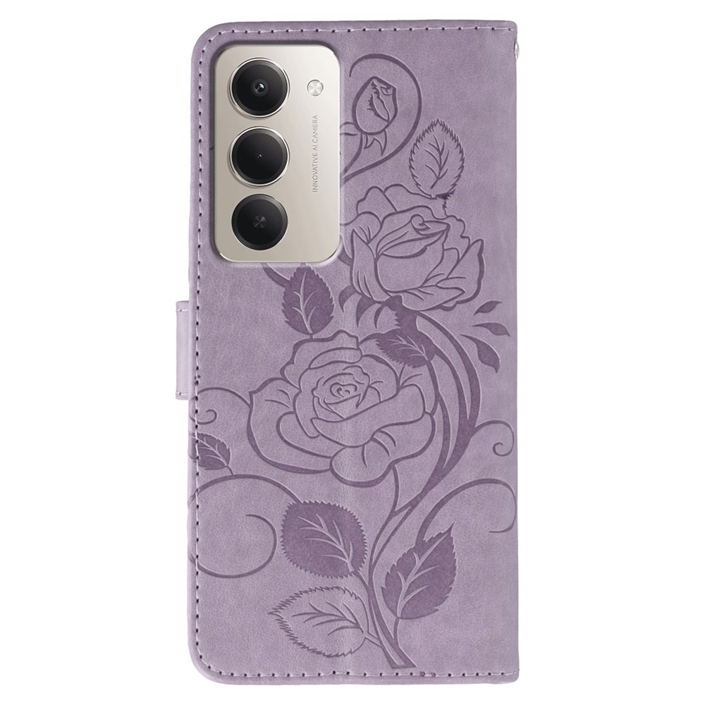 Roses knižkové púzdro na Xiaomi Redmi 15 5G - fialové