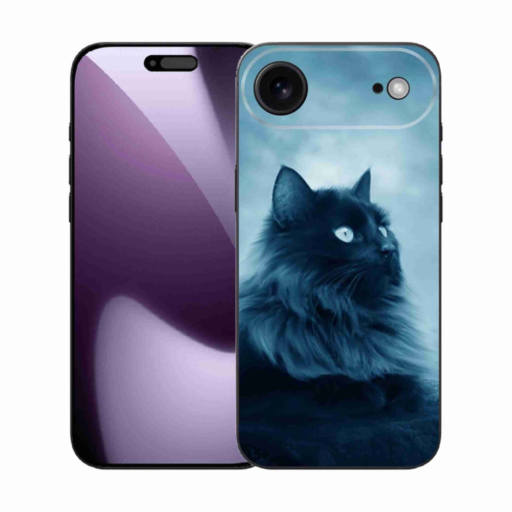 Gélový kryt mmCase na iPhone 17 Air - čierna mačka 1