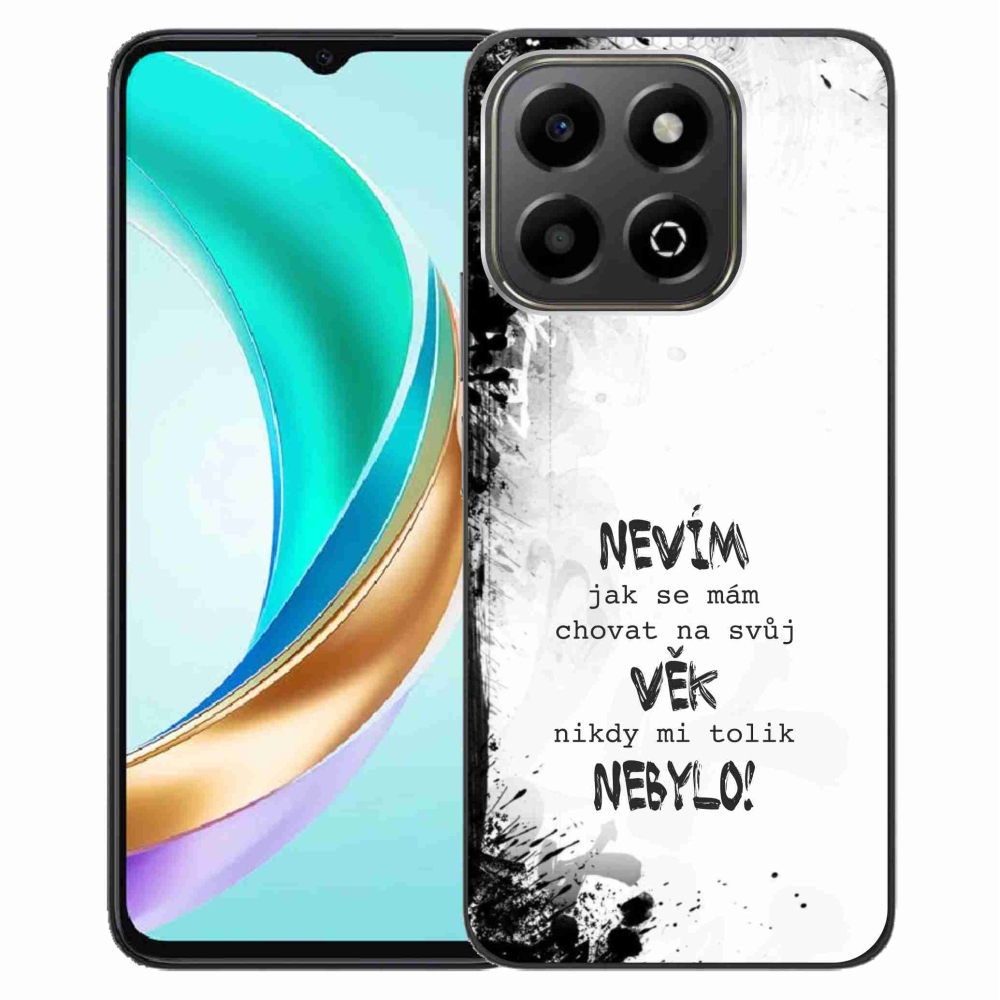 Gélový kryt mmCase na Honor X6b - vtipný text 14 biele pozadie