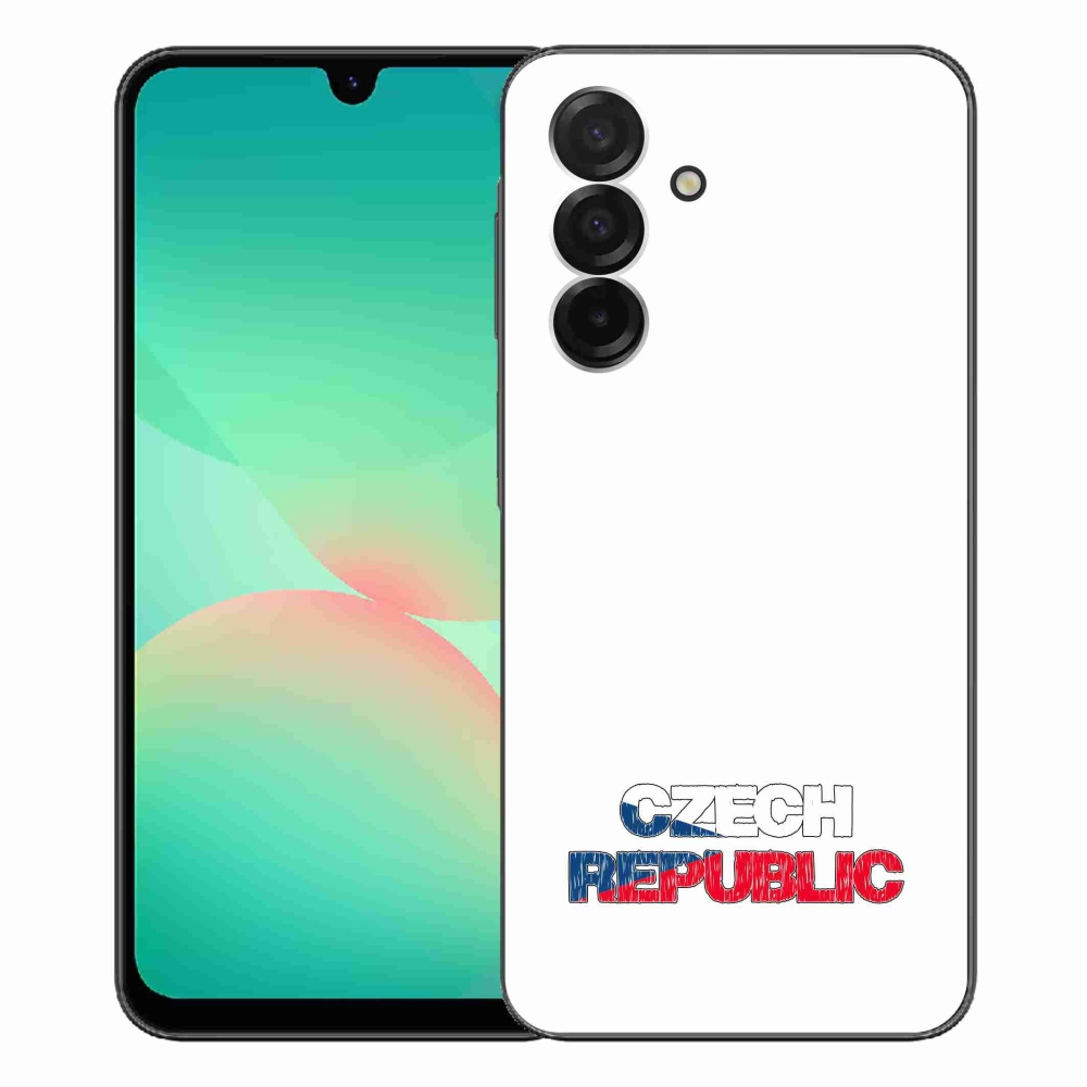 Gélový kryt mmCase na Samsung Galaxy A26 5G - Czech Republic biele pozadie