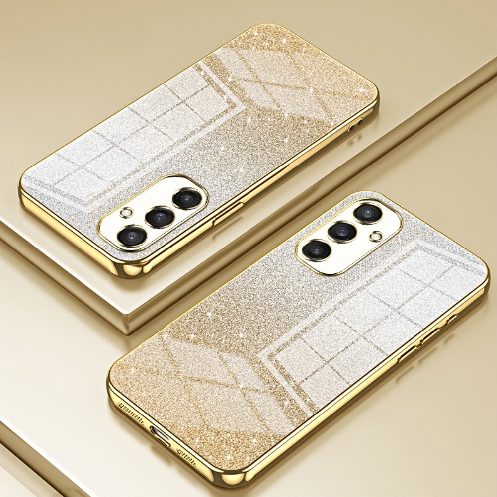 Cut gélový trblietavý obal na Samsung Galaxy S24+ - zlatý