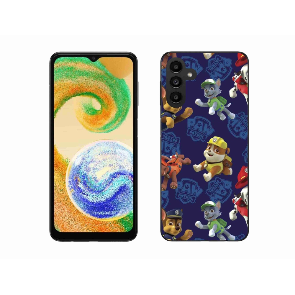 Gélový kryt mmCase na Samsung Galaxy A04s (164.7x76.7x9.1mm) - labková patrola 1