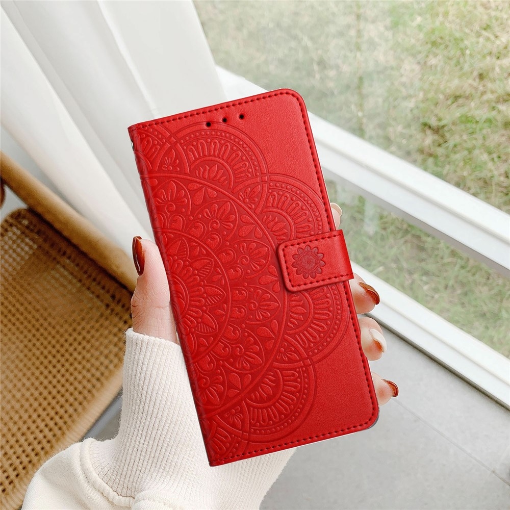 Mandala knižkové púzdro na Xiaomi 15T Pro - červené