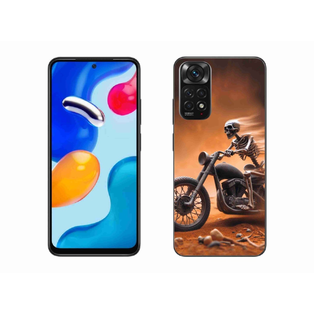 Gélový kryt mmCase na Xiaomi Redmi Note 11S 4G - kostra na motorke