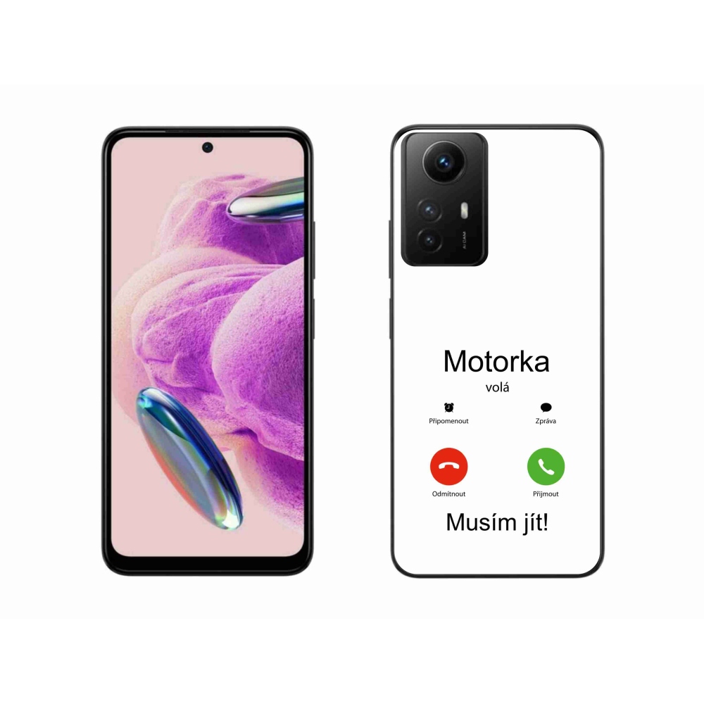 Gélový kryt mmCase na Xiaomi Redmi Note 12S - motorka volá biele pozadie