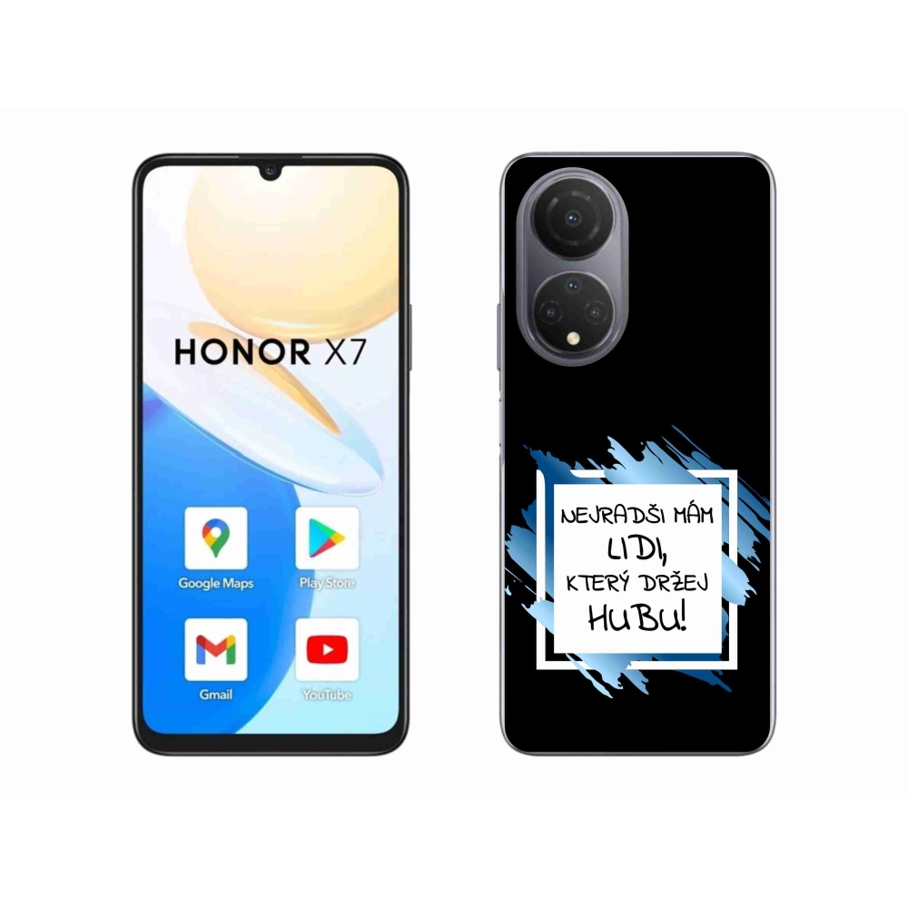 Gélový kryt mmCase na Honor X7 - vtipný text 7 bieločierne pozadie