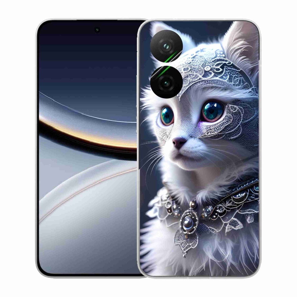 Gélový kryt mmCase na Xiaomi Poco F7 5G - biela mačka