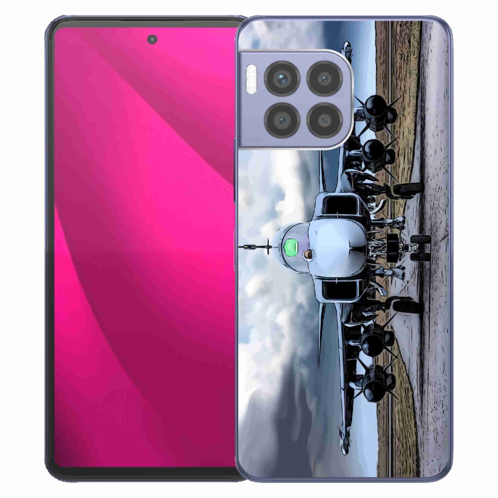 Gélový kryt mmCase na T-Mobile T Phone 2 Pro - vojenské lietadlo