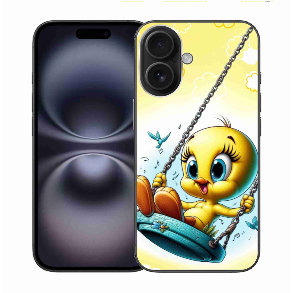 Gélový kryt mmCase na iPhone 16 - tweety