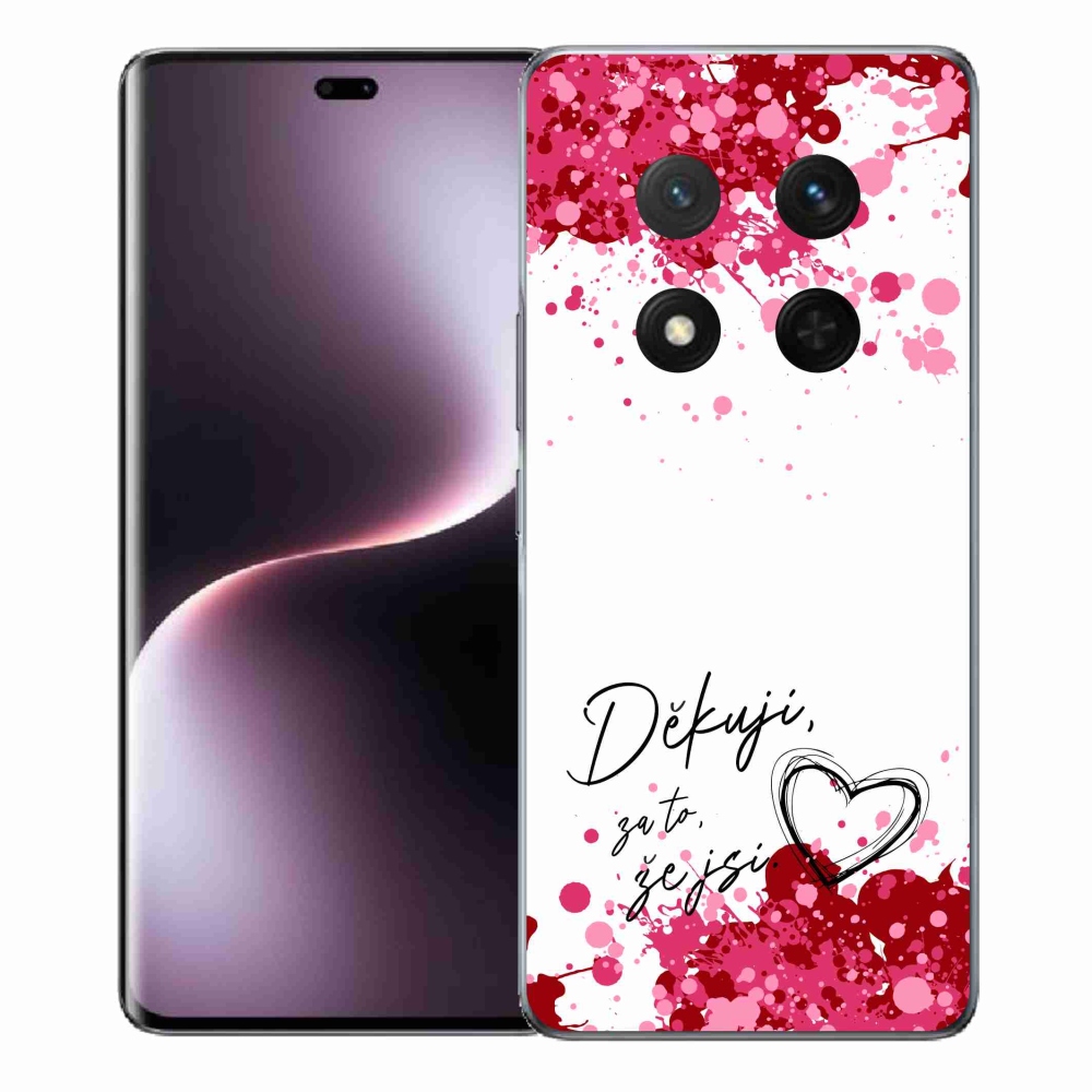 Gélový kryt mmCase na Honor Magic 7 Lite 5G - zamilovaný text 2 biele pozadie