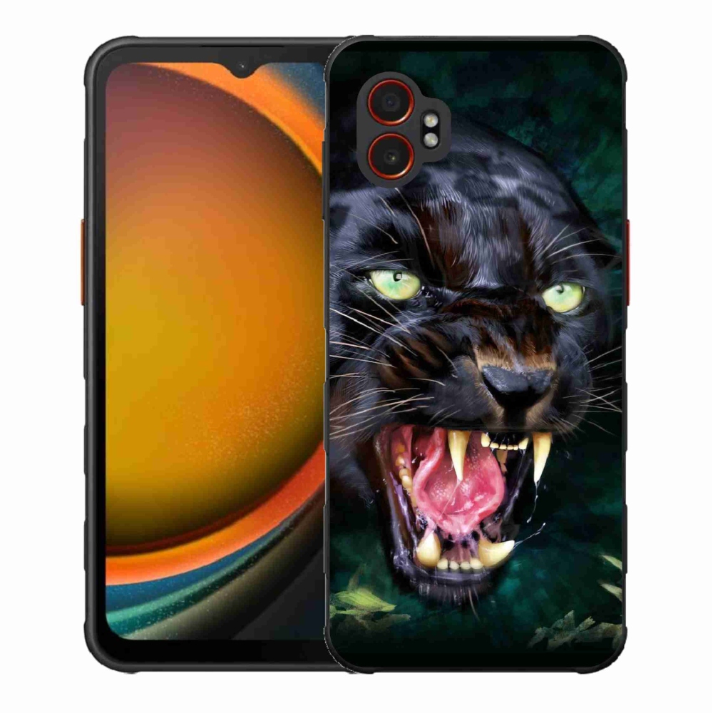 Gélový kryt mmCase na Samsung Galaxy Xcover 7 Pro - rozzúrený čierny panter