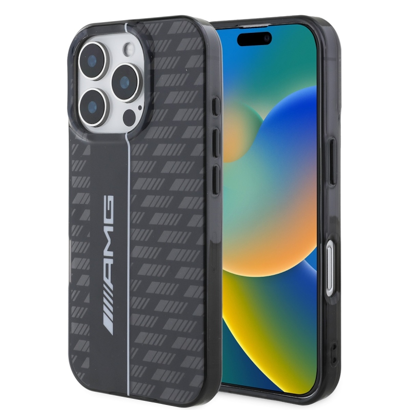 AMG Carbon Pattern Zadný Kryt pre iPhone 16 Pro Max Black
