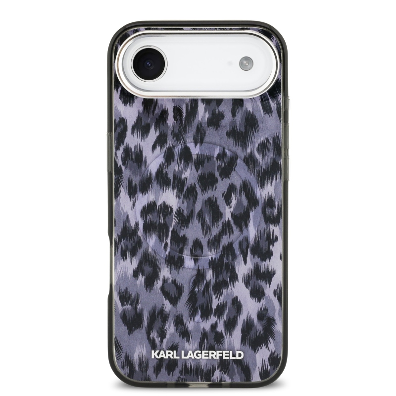 Karl Lagerfeld IML Leopard MagSafe Zadný Kryt pre iPhone Air Grey