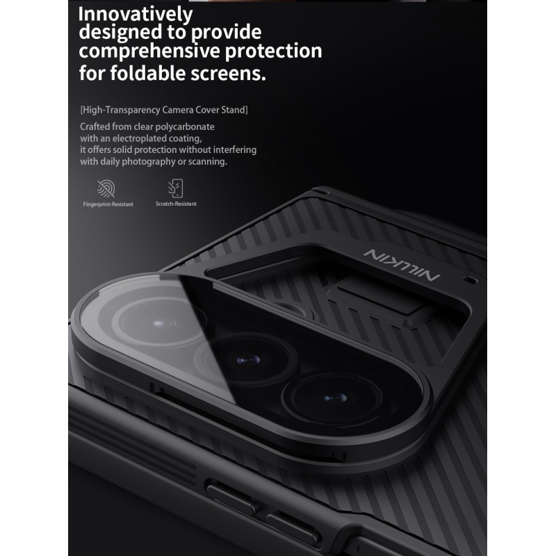 Nillkin CamShield Prop Pen Slot (Transparent Lens) Zadný kryt pre Samsung Galaxy Z Fold 7 Black