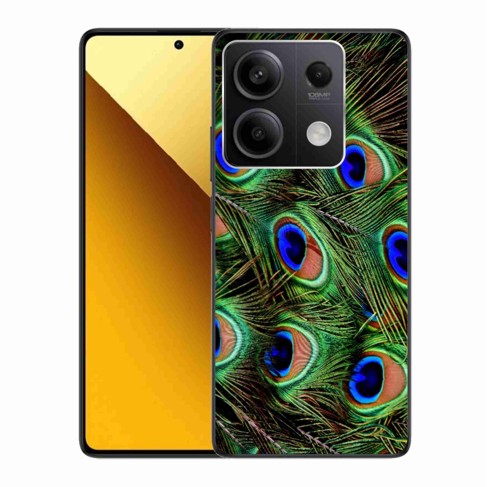 Gélový kryt mmCase na Xiaomi Redmi Note 13 5G - pávie perie