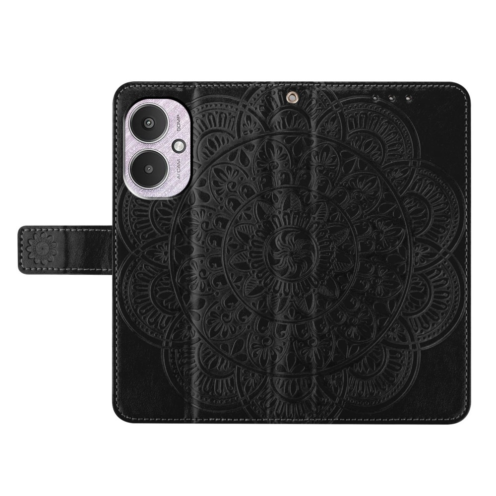 Mandala knižkové púzdro na Xiaomi Redmi 13C 5G - čierne