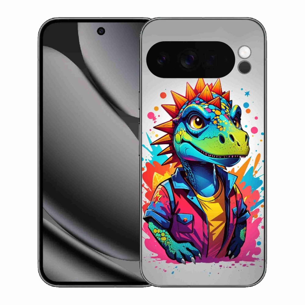 Gélový kryt mmCase na Google Pixel 10 Pro XL - farebný dinosaurus