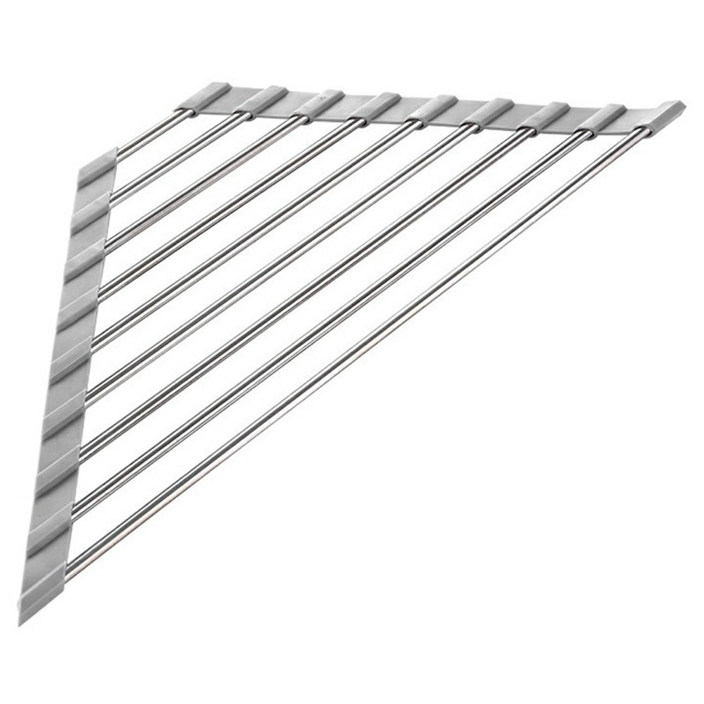 Rolovací nerezový odkvapkávač na riad nad drez v šedom prevedení