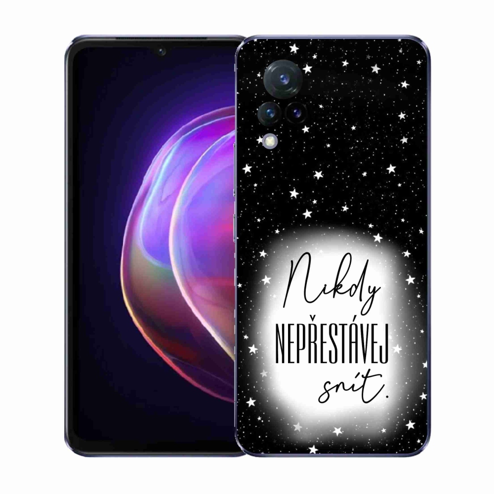 Gélový kryt mmCase na Vivo V21 4G/5G - citát 1 bieločierne pozadie