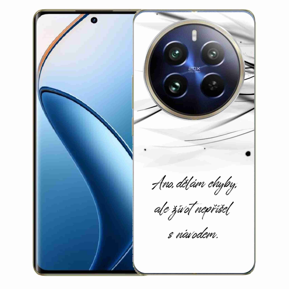 Gélový kryt mmCase na Realme 12 Pro 5G/12 Pro+ 5G - citát biele pozadie
