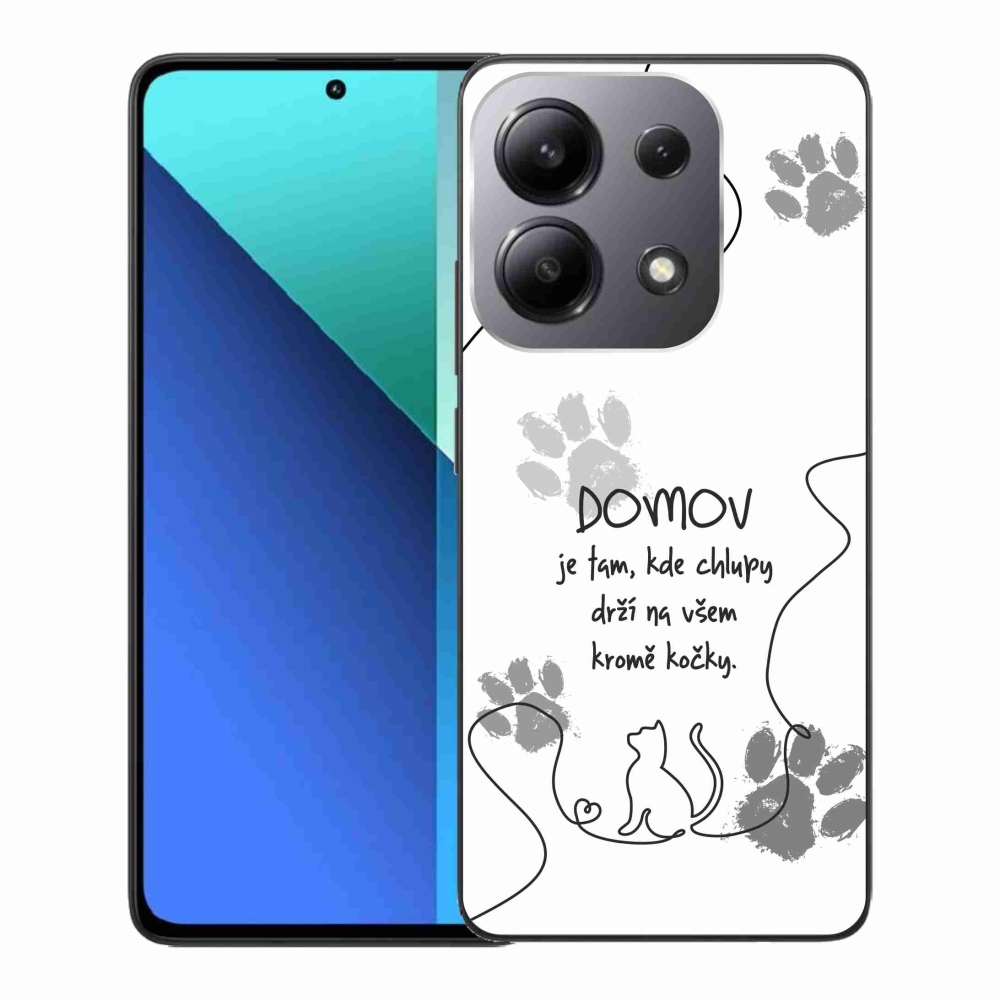 Gélový kryt mmCase na Xiaomi Redmi Note 13 - mačacie motív biele pozadie