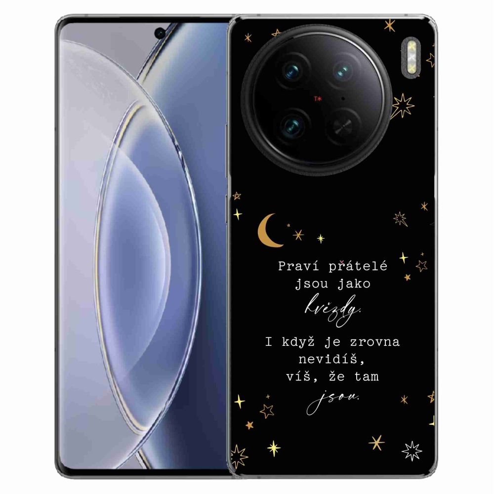 Gélový kryt mmCase na Vivo X90 Pro - citát 6 čierne pozadie