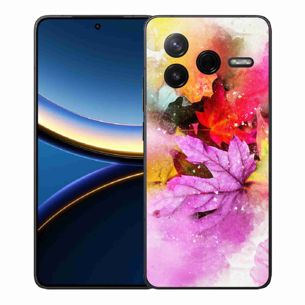 Gélový kryt mmCase na Xiaomi Poco F7 Pro - farebné listy