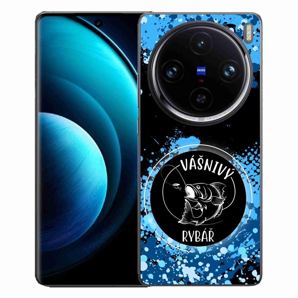 Gélový kryt mmCase na Vivo X100 Pro 5G - vášnivý rybár čierne pozadie