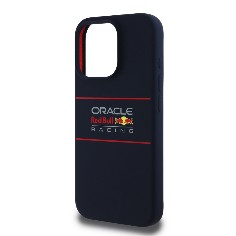 Red Bull Silicone Horizontal Logo MagSafe Zadný Kryt pre iPhone 15 Pro Navy