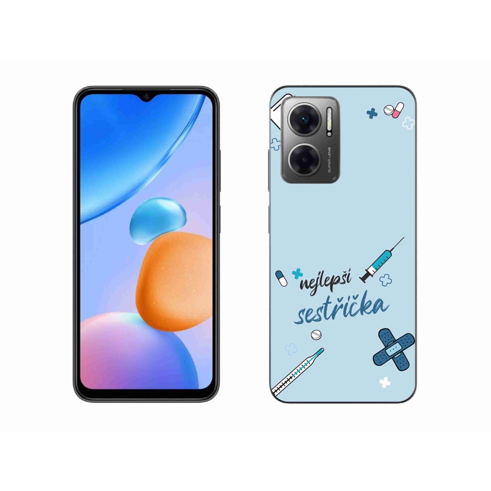 Gélový kryt mmCase na Xiaomi Redmi 10 5G - najlepšia sestrička modré pozadie