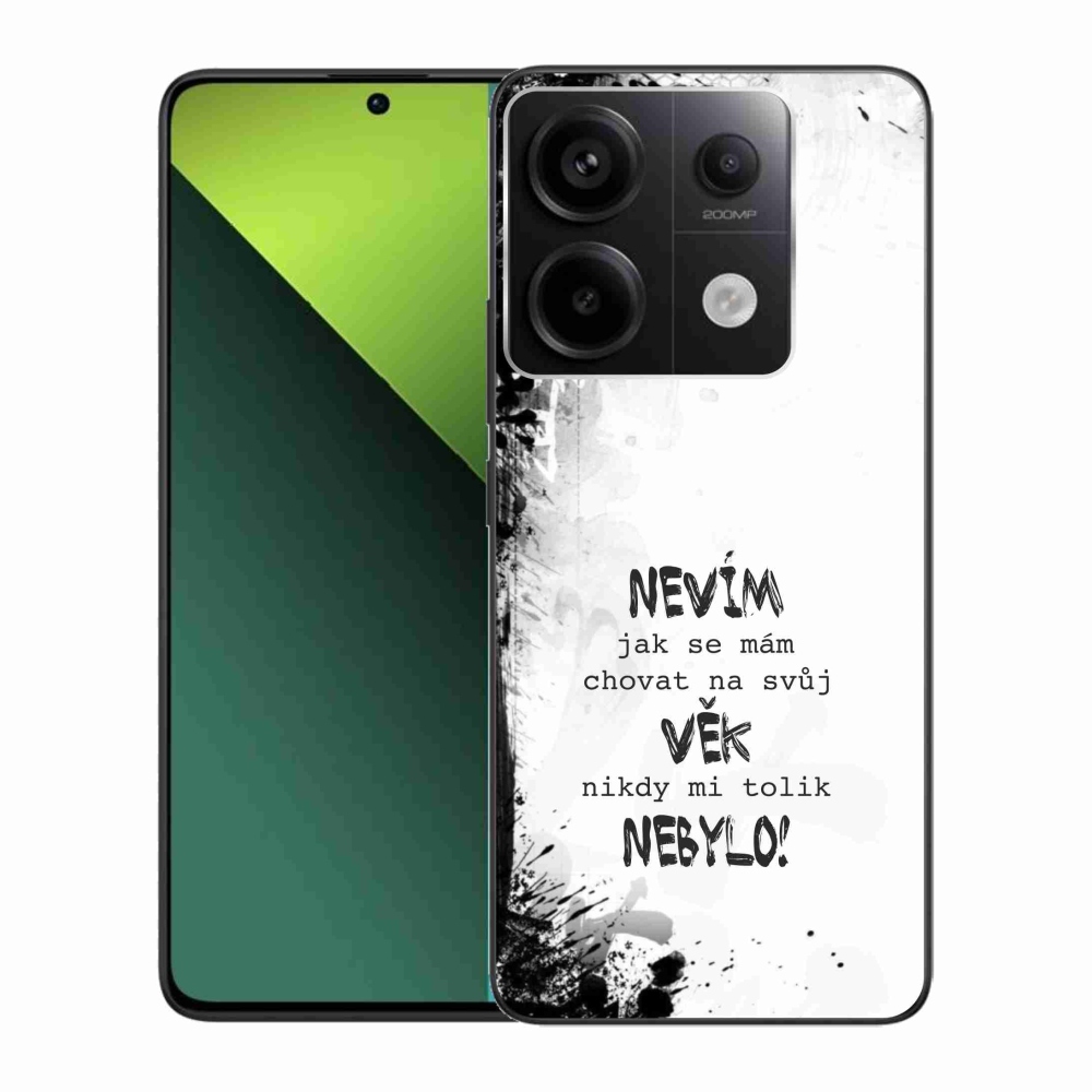 Gélový kryt mmCase na Xiaomi Redmi Note 13 Pro 5G/Poco X6 5G - vtipný text 14 biele pozadie