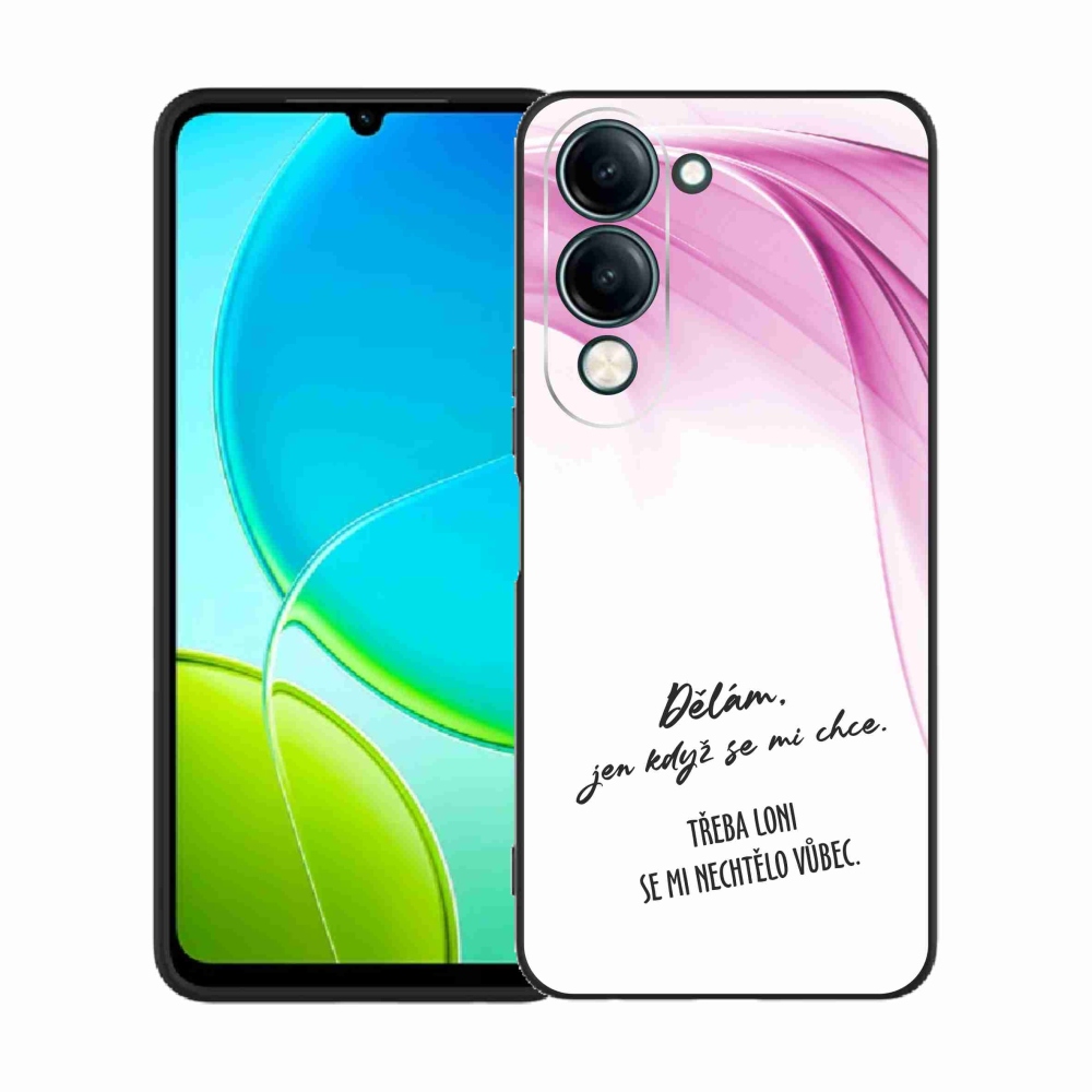 Gélový kryt mmCase na Vivo Y29s 5G - vtipný text 12 biele pozadie
