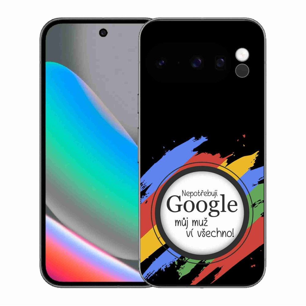 Gélový kryt mmCase na Google Pixel 10 Pro - muž vie všetko čierne pozadie