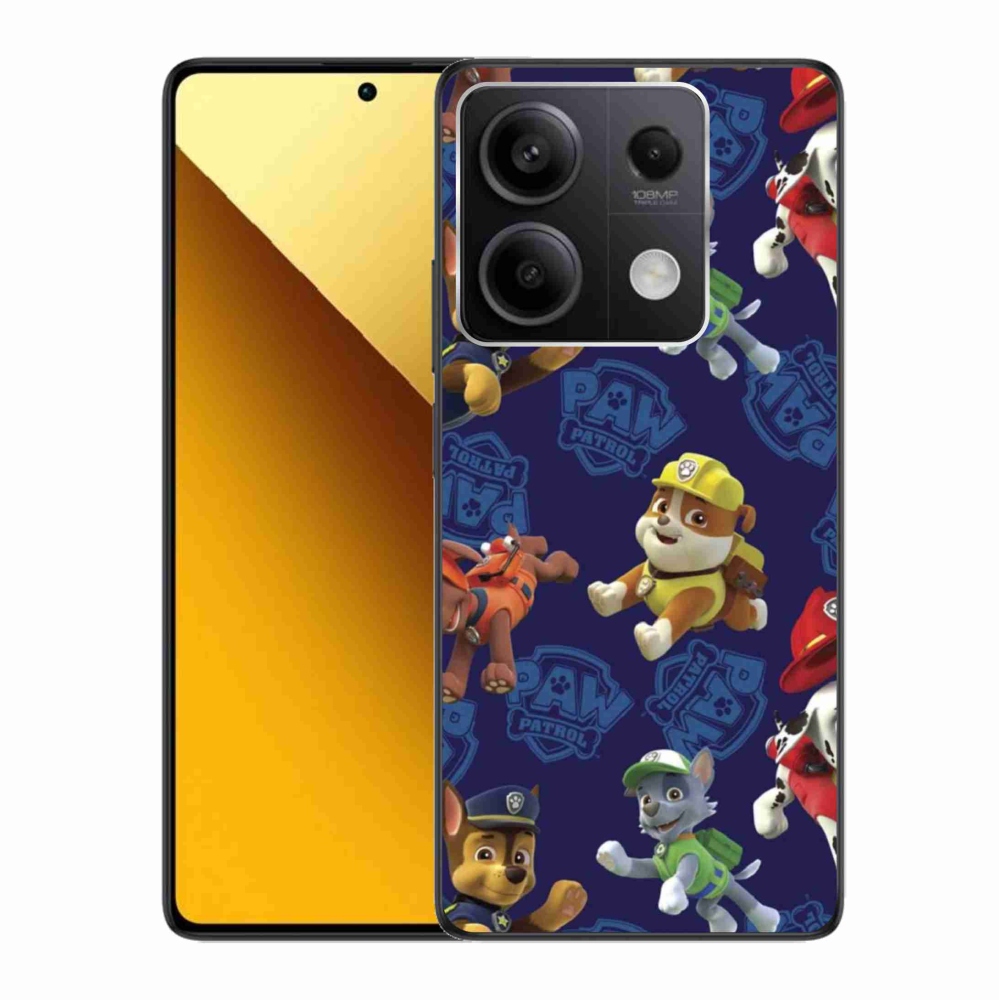 Gélový kryt mmCase na Xiaomi Redmi Note 13 5G - labková patrola 1