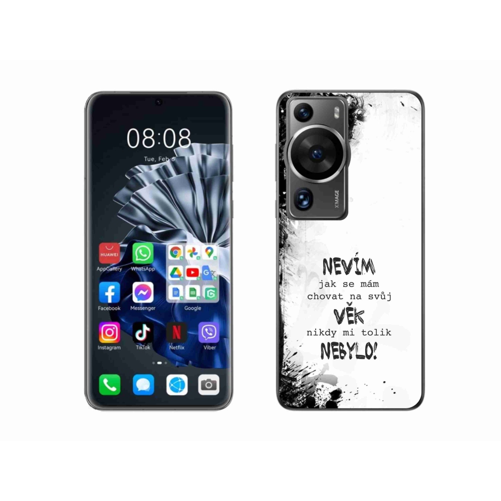 Gélový kryt mmCase na Huawei P60 Pro - vtipný text 14 biele pozadie