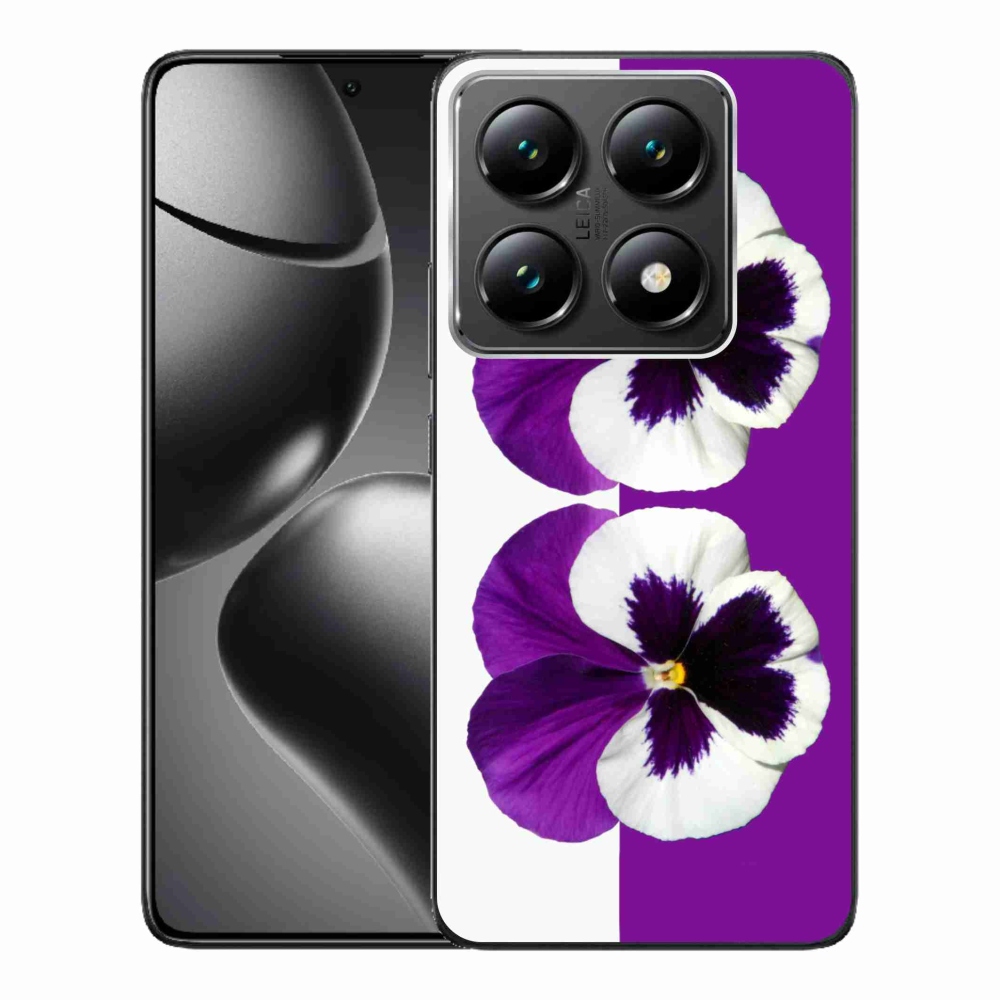 Gélový kryt mmCase na Xiaomi 14T Pro - fialovobiely kvet