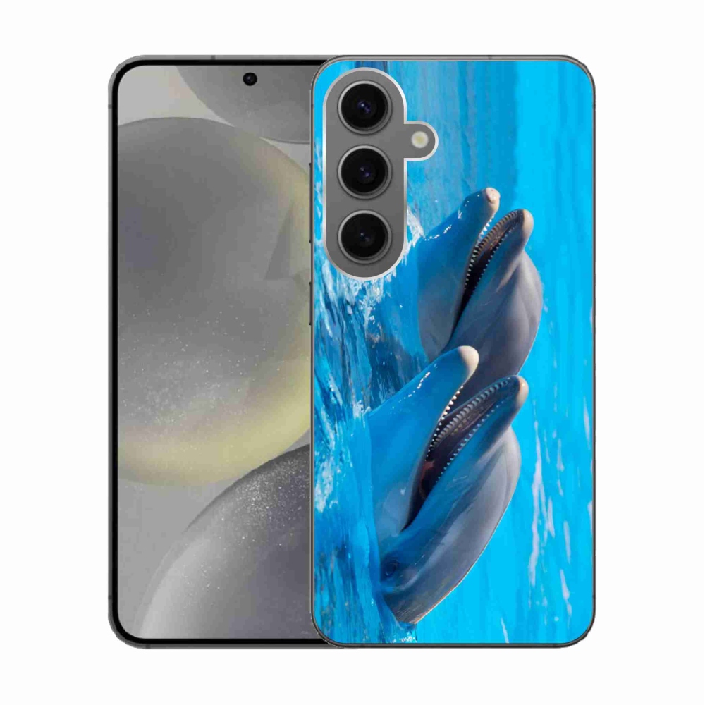 Gélový kryt mmCase na Samsung Galaxy S24 - delfíny