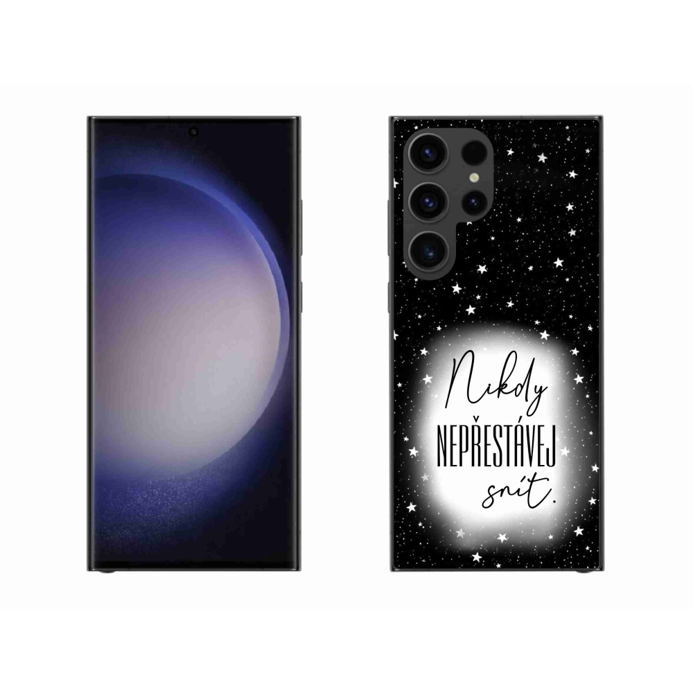 Gélový kryt mmCase na Samsung Galaxy S23 Ultra 5G - citát 1 bieločierne pozadie